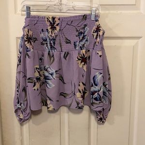 off the shoulder floral cropped top, super comfortable and true to size!